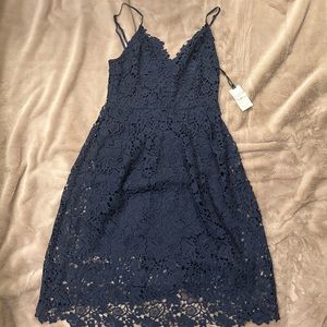 Navy Lace Dress